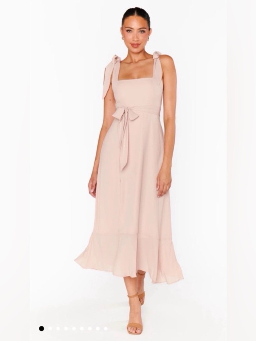 Show Me Your Mumu Claire Midi Dress Show Me The Ring XS Pink Bridesmaid dress